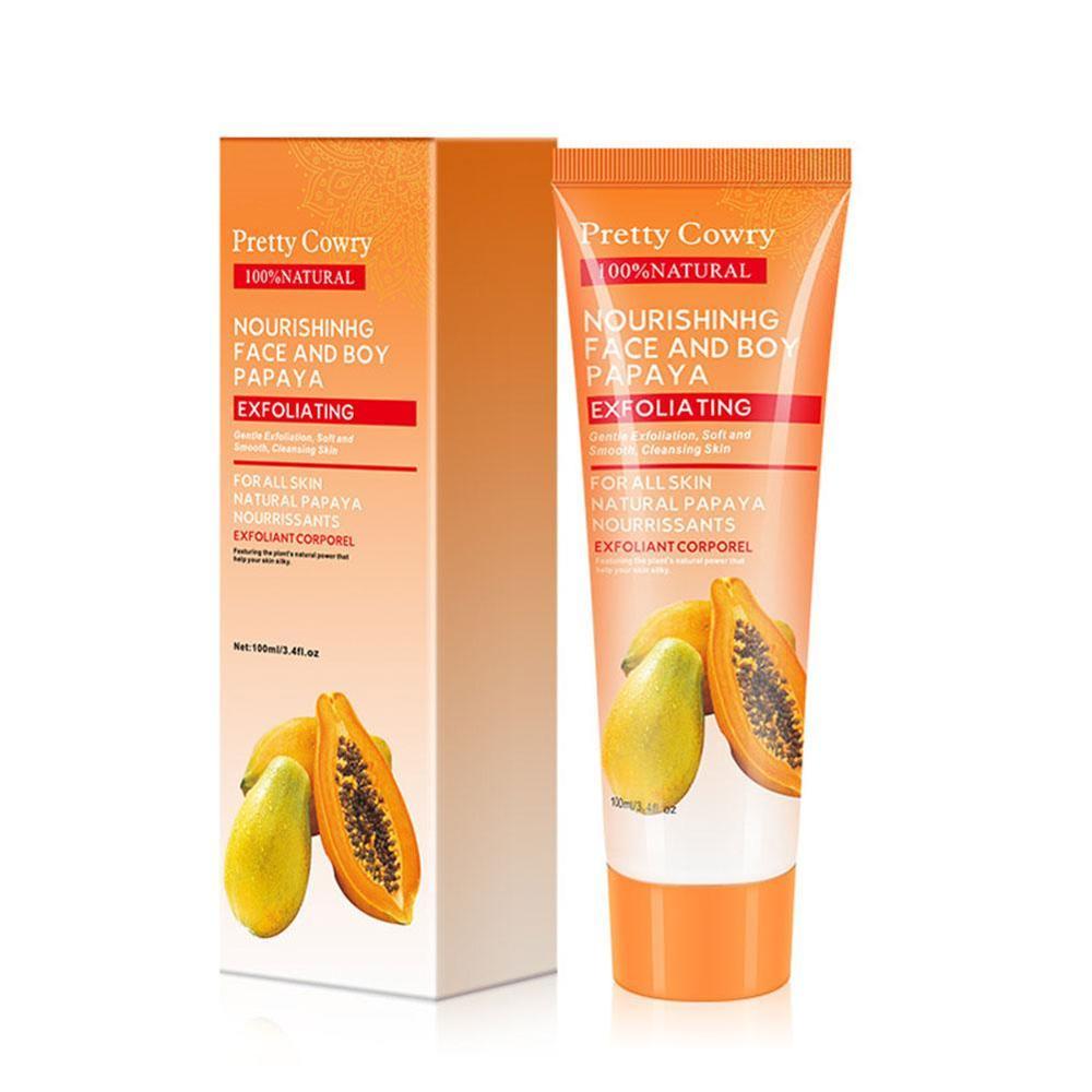 Gel Exfoliant Visage et Corps Concombre Noix de Coco Papaye / Cucumber Coconut Papaya Facial Exfoliating Gel Cream Body Cleansing