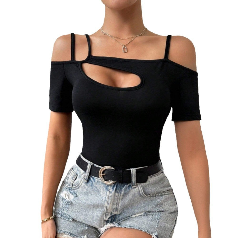 Haut Sexy Épaules Dénudées Noir | Sexy Off-Shoulder Top Black